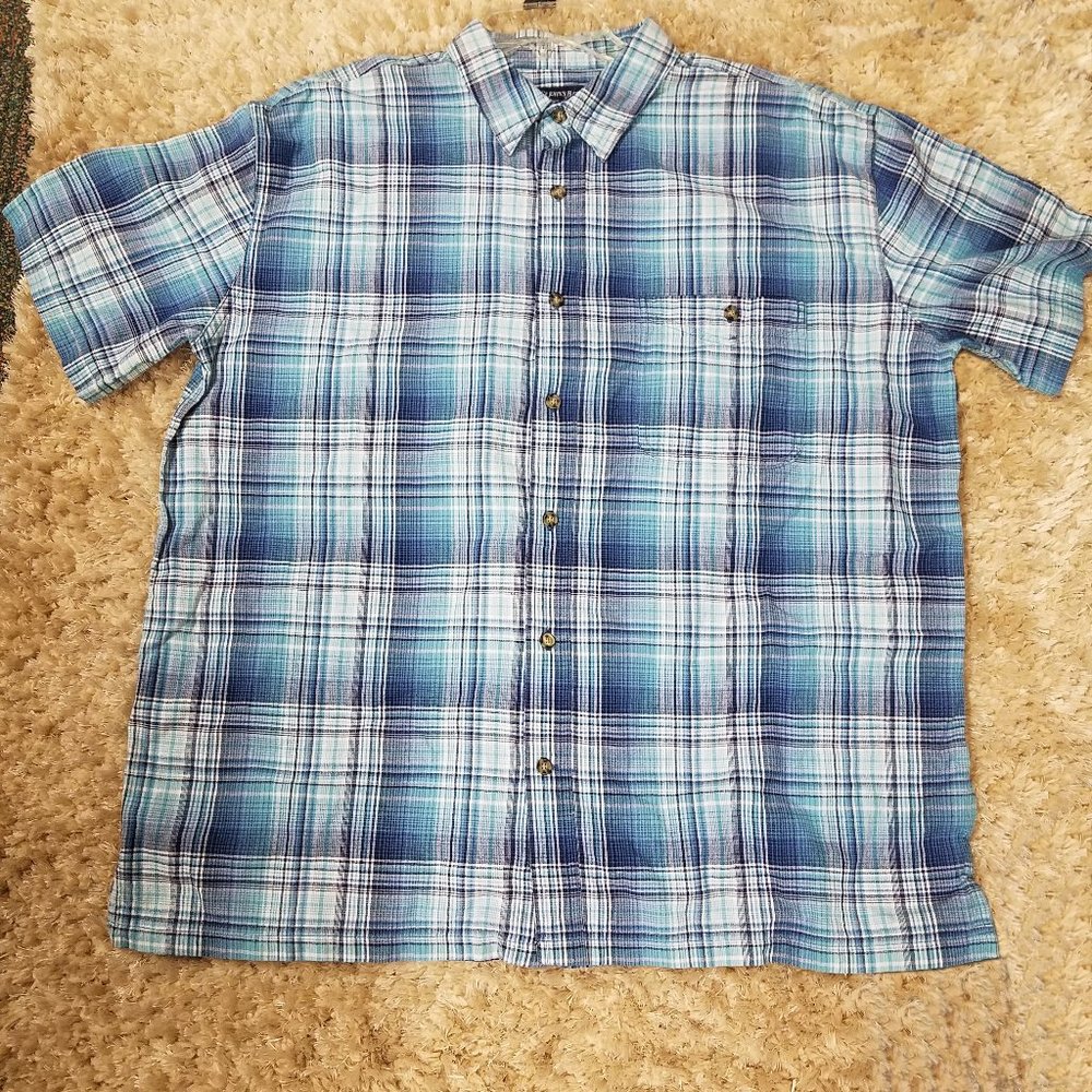 St. John's Bay Button Down Men's Short Sleeve Shirt NWT